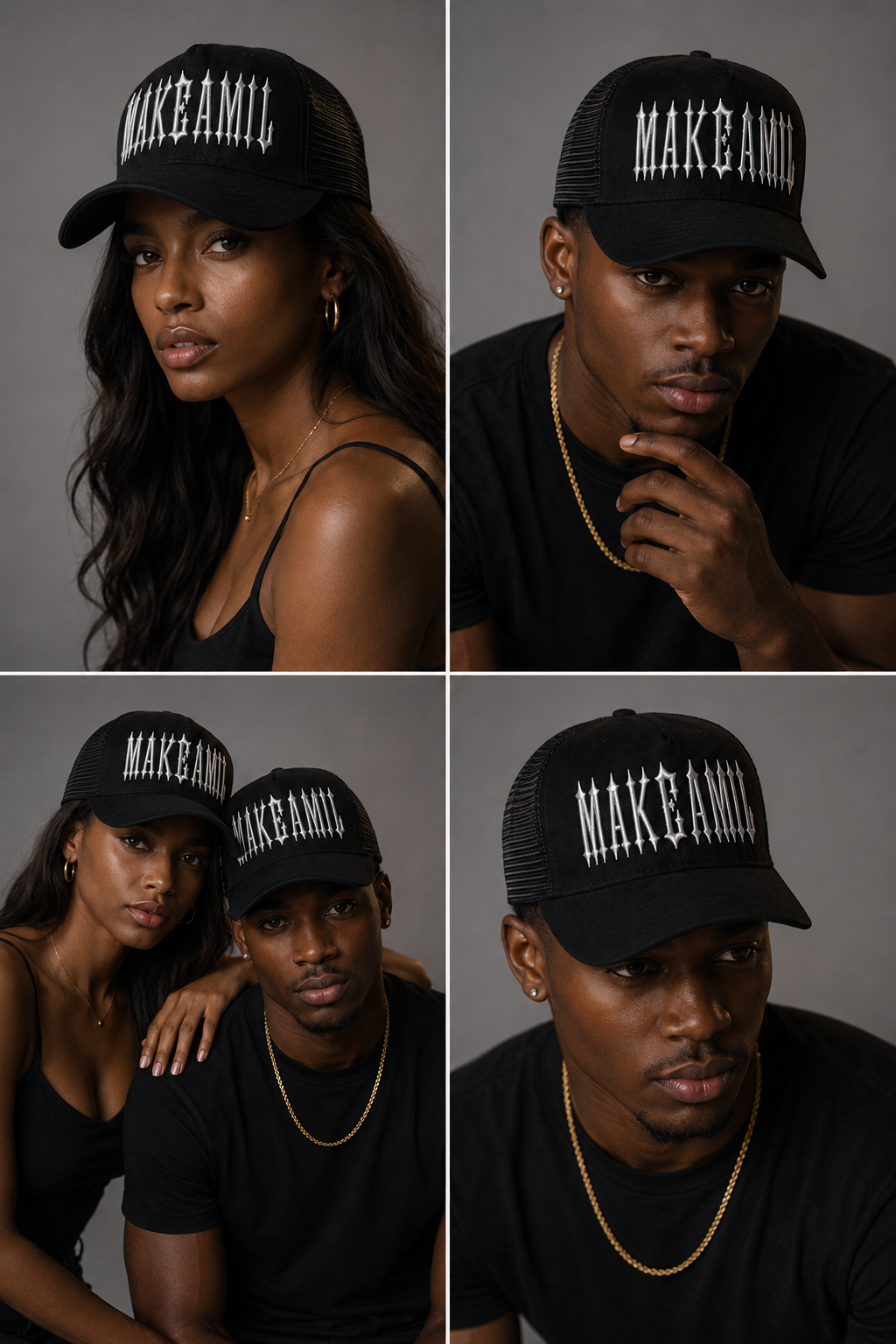 MakeAMil Signature Black Trucker