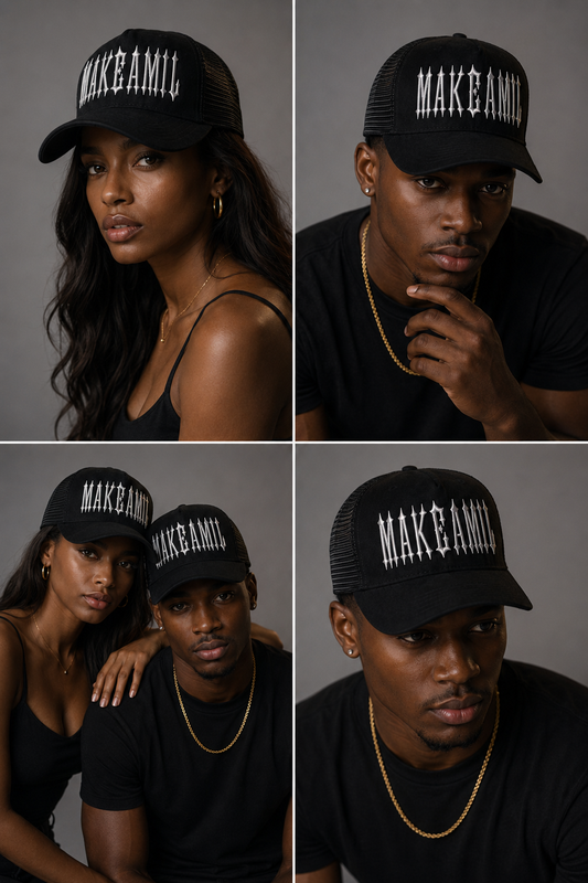 MakeAMil Signature Black Trucker