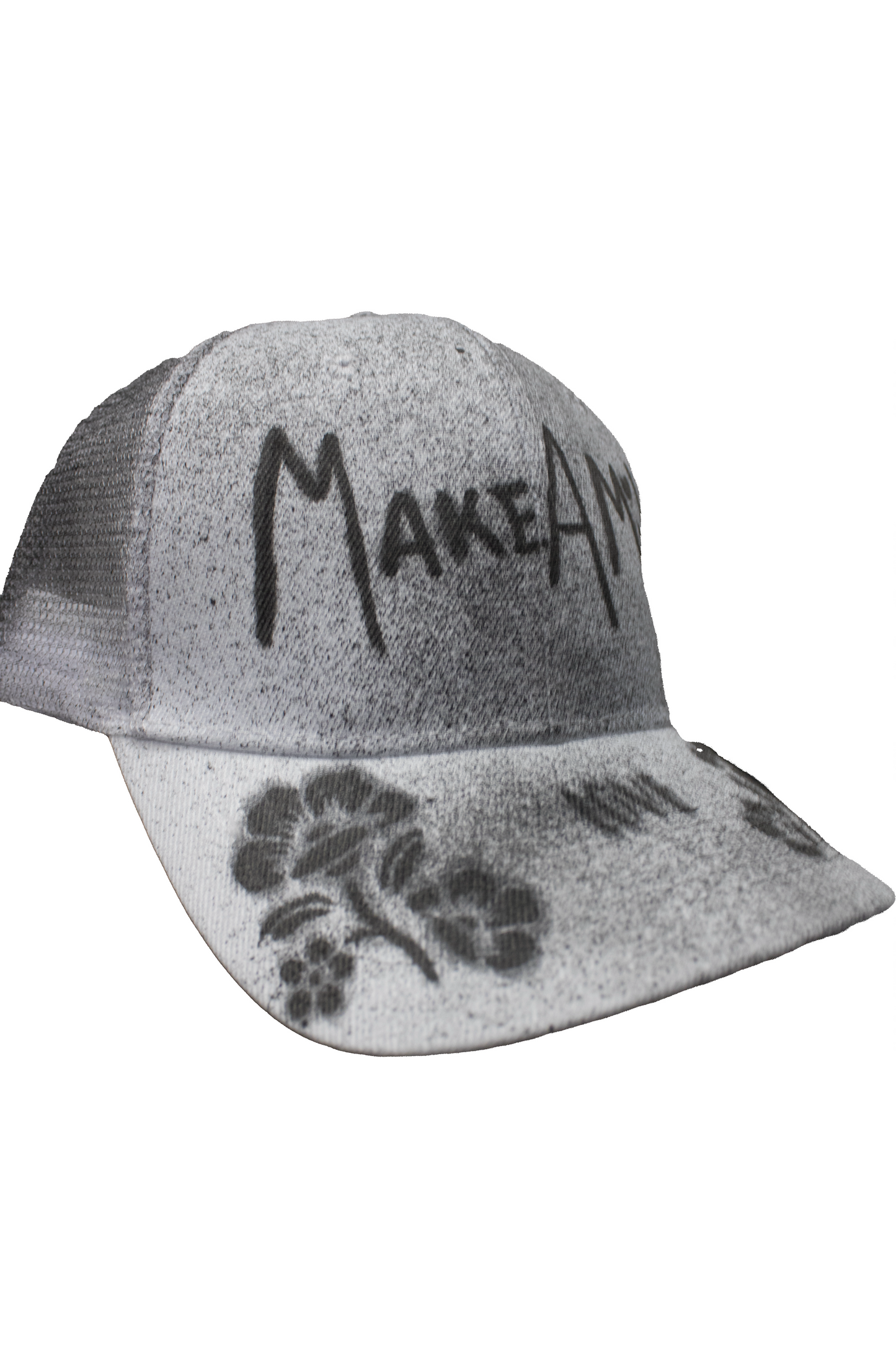 MakeAMil Black on White “Love Graffiti” Womens Trucker (1 of 1)